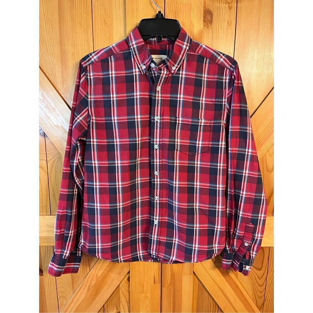 Life After Denim Men's Plaid Long Sleeve Button Up Shirt Size Small (3439)
